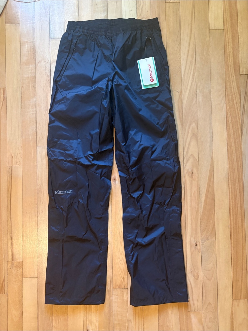 Small LONG Marmot Men's Black Shell Joggers